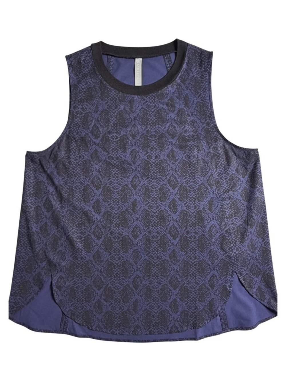 Athleta Zephyr Sleeveless Blue & Black Print Top